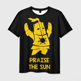 Мужская футболка 3D с принтом Praise в Кировске, 100% полиэфир | прямой крой, круглый вырез горловины, длина до линии бедер | dark souls 3 | дарк соулс | темные души