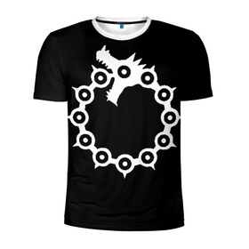 Мужская футболка 3D спортивная с принтом Dragon в Кировске, 100% полиэстер с улучшенными характеристиками | приталенный силуэт, круглая горловина, широкие плечи, сужается к линии бедра | anime | meliodas | seven deadly sins | аниме | мелиодас
