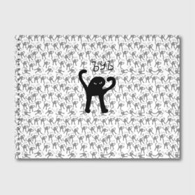 Альбом для рисования с принтом ЪУЪ в Кировске, 100% бумага
 | матовая бумага, плотность 200 мг. | cursed cat | meme | pattern | truxkot19 | кот мем | мем с котом | мемы | паттерн | прикол | съука | черный кот | ъуъ съука | юмор