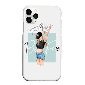 Чехол для iPhone 11 Pro Max матовый с принтом The girls be free в Кировске, Силикон |  | baseball cap | blonde | denim | figure | freedom | gesture | girl | goat | hands | shorts | slim | slogan | topic | v | victoria | victory | бейсболка | блондинка | виктория | девочка | девушка | девушки будут свободны | джинсов | жест | коза | побе