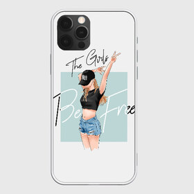 Чехол для iPhone 12 Pro Max с принтом The girls be free в Кировске, Силикон |  | baseball cap | blonde | denim | figure | freedom | gesture | girl | goat | hands | shorts | slim | slogan | topic | v | victoria | victory | бейсболка | блондинка | виктория | девочка | девушка | девушки будут свободны | джинсов | жест | коза | побе