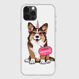 Чехол для iPhone 12 Pro Max с принтом I am so magical в Кировске, Силикон |  | animal | breed | dog | funny | horn | im so | inscription | look | magic | masquerade | pink | smile | unicorn | вельш корги кардиган | взгляд | единорог | животное | забавный | магия | маскарад | надпись | очки | порода | прикольный | рог