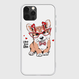 Чехол для iPhone 12 Pro Max с принтом I need your love в Кировске, Силикон |  | animal | bow | bow tie | breed | cute | dog | funny | hearts | i need your love | polka dot | puppy | red | the inscription | white | бант | белый | вельш корги пемброк | галстук бабочка | горошек | животное | забавный | красный | любовь | милый | м