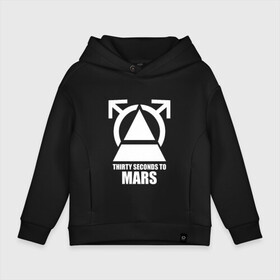 Детское худи Oversize хлопок с принтом 30 SECONDS TO MARS в Кировске, френч-терри — 70% хлопок, 30% полиэстер. Мягкий теплый начес внутри —100% хлопок | боковые карманы, эластичные манжеты и нижняя кромка, капюшон на магнитной кнопке | 30 seconds to mars | 30 секунд до марса | jared leto | thirty seconds to mars | джаред лето