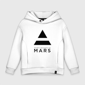 Детское худи Oversize хлопок с принтом 30 SECONDS TO MARS в Кировске, френч-терри — 70% хлопок, 30% полиэстер. Мягкий теплый начес внутри —100% хлопок | боковые карманы, эластичные манжеты и нижняя кромка, капюшон на магнитной кнопке | 30 seconds to mars | 30 секунд до марса | jared leto | thirty seconds to mars | джаред лето