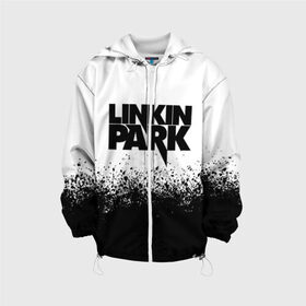 Детская куртка 3D с принтом LINKIN PARK в Кировске, 100% полиэстер | застежка — молния, подол и капюшон оформлены резинкой с фиксаторами, по бокам — два кармана без застежек, один потайной карман на груди, плотность верхнего слоя — 90 г/м2; плотность флисового подклада — 260 г/м2 | chester bennington | linkin park | mike shinoda | линкин парк