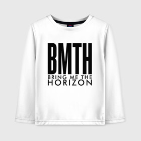 Детский лонгслив хлопок с принтом BRING ME THE HORIZON в Кировске, 100% хлопок | круглый вырез горловины, полуприлегающий силуэт, длина до линии бедер | bmth | bring me the horizon