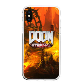 Чехол для iPhone XS Max матовый с принтом DOOM ETERNAL в Кировске, Силикон | Область печати: задняя сторона чехла, без боковых панелей | doom | doom eternal | game | дум