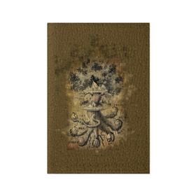 Обложка для паспорта матовая кожа с принтом Дерево жизни в Кировске, натуральная матовая кожа | размер 19,3 х 13,7 см; прозрачные пластиковые крепления | 3d | 9 миров | абстракция | арт | дерево жизни | индраксиль | песочный