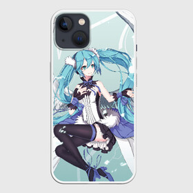 Чехол для iPhone 13 с принтом Хацуне Мику с крыльями в Кировске,  |  | anime | character | geisha | hatsune miku | japan | kimono | manga | style | аниме | вокалоид | девушки | манга | мульт | оружие | певица | сёдзё | сериал | хатсуне мику