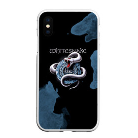 Чехол для iPhone XS Max матовый с принтом WHITESNAKE в Кировске, Силикон | Область печати: задняя сторона чехла, без боковых панелей | Тематика изображения на принте: whitesnake | ws | белая змея | блюз | вайт | вайтснек | вс | глэм | джоэл хокстра | дэвид ковердэйл | майкл девин | метал | микеле луппи | реб бич | рок группа | снек | томми олдридж | хард | хеви