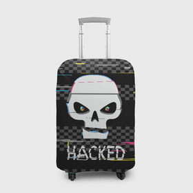 Чехол для чемодана 3D с принтом Hacked в Кировске, 86% полиэфир, 14% спандекс | двустороннее нанесение принта, прорези для ручек и колес | hacker | hacknet | взлом | виртуальность | кибер | киберпанк | программист | хакер