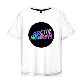 Мужская футболка хлопок Oversize с принтом ARCTIC MONKEYS в Кировске, 100% хлопок | свободный крой, круглый ворот, “спинка” длиннее передней части | arctic monkeys | арктик манкис | арктические мартышки