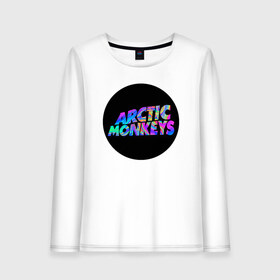 Женский лонгслив хлопок с принтом ARCTIC MONKEYS в Кировске, 100% хлопок |  | arctic monkeys | арктик манкис | арктические мартышки