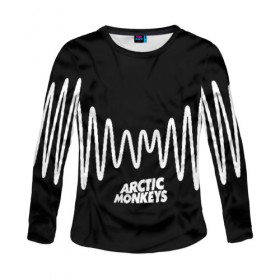 Женский лонгслив 3D с принтом ARCTIC MONKEYS в Кировске, 100% полиэстер | длинные рукава, круглый вырез горловины, полуприлегающий силуэт | arctic monkeys | арктик манкис | арктические мартышки