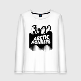 Женский лонгслив хлопок с принтом ARCTIC MONKEYS в Кировске, 100% хлопок |  | arctic monkeys | арктик манкис | арктические мартышки