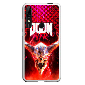 Чехол для Honor P Smart Z с принтом Doom Enternal в Кировске, Силикон | Область печати: задняя сторона чехла, без боковых панелей | Тематика изображения на принте: 3d | doom enternal | игра | компьютерная | логотип | планета | темный | шутер