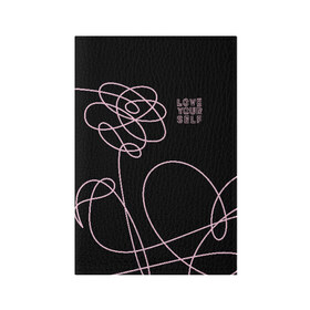 Обложка для паспорта матовая кожа с принтом BTS в Кировске, натуральная матовая кожа | размер 19,3 х 13,7 см; прозрачные пластиковые крепления | bangtan boys | beyond the scene | bts | k pop | kpop | love yourself | бтс | к поп