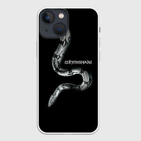 Чехол для iPhone 13 mini с принтом WHITESNAKE в Кировске,  |  | Тематика изображения на принте: whitesnake | ws | белая змея | блюз | вайт | вайтснек | вс | глэм | джоэл хокстра | дэвид ковердэйл | майкл девин | метал | микеле луппи | реб бич | рок группа | снек | томми олдридж | хард | хеви