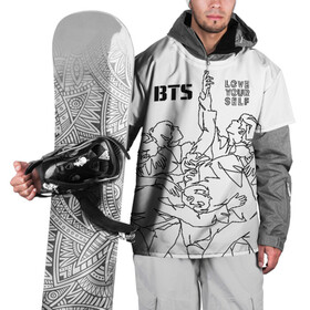 Накидка на куртку 3D с принтом BTS в Кировске, 100% полиэстер |  | bangtan boys | beyond the scene | bts | k pop | kpop | love yourself | бтс | к поп