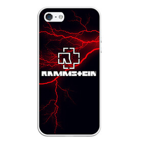 Чехол для iPhone 5/5S матовый с принтом Rammstein в Кировске, Силикон | Область печати: задняя сторона чехла, без боковых панелей | 3d | hard | logo | metal | music | rammstein | rock | гроза | знак | иллюстрация | лого | метал | молния | музыка | рамштайн | рок | символ | текстура