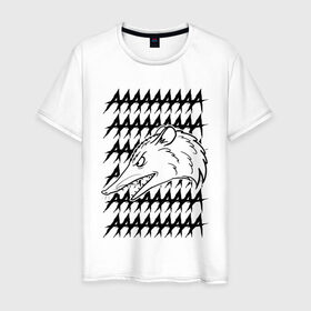 Мужская футболка хлопок с принтом Злой опосум в Кировске, 100% хлопок | прямой крой, круглый вырез горловины, длина до линии бедер, слегка спущенное плечо. | животные | крик | опоссум