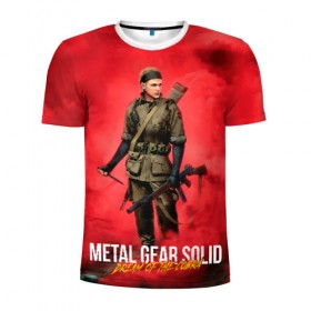 Мужская футболка 3D спортивная с принтом Metal Gear Solid в Кировске, 100% полиэстер с улучшенными характеристиками | приталенный силуэт, круглая горловина, широкие плечи, сужается к линии бедра | 