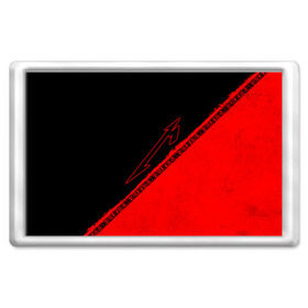 Магнит 45*70 с принтом Metallica в Кировске, Пластик | Размер: 78*52 мм; Размер печати: 70*45 | 