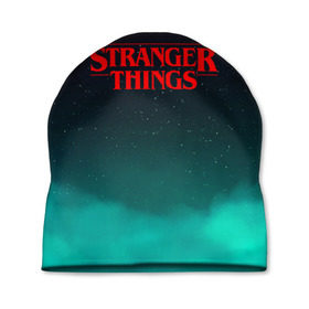 Шапка 3D с принтом STRANGER THINGS в Кировске, 100% полиэстер | универсальный размер, печать по всей поверхности изделия | stranger things | очень странные дела