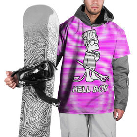 Накидка на куртку 3D с принтом Lil Peep (Hell Boy) в Кировске, 100% полиэстер |  | alone | boy | hell | hell boy | lil | lil peep | peep | rap | sad | лил пип | маленький пип | пип | реп | рэп