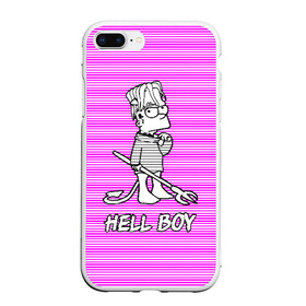 Чехол для iPhone 7Plus/8 Plus матовый с принтом Lil Peep (Hell Boy) в Кировске, Силикон | Область печати: задняя сторона чехла, без боковых панелей | alone | boy | hell | hell boy | lil | lil peep | peep | rap | sad | лил пип | маленький пип | пип | реп | рэп