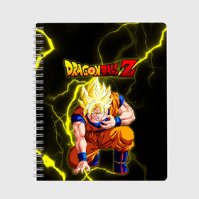 Тетрадь с принтом Dragon Ball (2) в Кировске, 100% бумага | 48 листов, плотность листов — 60 г/м2, плотность картонной обложки — 250 г/м2. Листы скреплены сбоку удобной пружинной спиралью. Уголки страниц и обложки скругленные. Цвет линий — светло-серый
 | anime | ball | dragon | dragon ball | manga | son goku | аниме | дракон | жемчуг | жемчуг дракона | манга | мяч | сон гоку