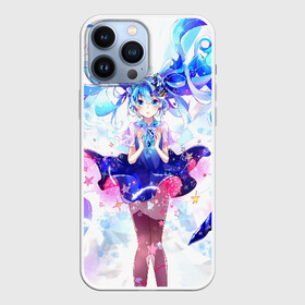 Чехол для iPhone 13 Pro Max с принтом Хацуне Мику на красочном фоне в Кировске,  |  | anime | character | geisha | hatsune miku | japan | kimono | manga | style | аниме | вокалоид | девушки | манга | мульт | оружие | сёдзё | сериал | хатсуне мику