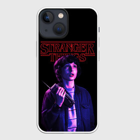 Чехол для iPhone 13 mini с принтом STRANGER THINGS   Майк в Кировске,  |  | 011 | down | eleven | netflix | season | series | strange | stranger | things | upside | дела | дина | загадочные | монстр | монстры | одиннадцать | очень | сезон | сериал | сериалы | события | странные | ужасы