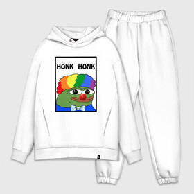 Мужской костюм хлопок OVERSIZE с принтом Honk Honk в Кировске,  |  | feels bad man | feels good man | honk honk | pepe | pepe the frog | sad pepe | грустная лягушка | пепе