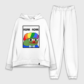 Женский костюм хлопок Oversize с принтом Honk Honk в Кировске,  |  | feels bad man | feels good man | honk honk | pepe | pepe the frog | sad pepe | грустная лягушка | пепе