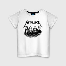 Детская футболка хлопок с принтом Metallica в Кировске, 100% хлопок | круглый вырез горловины, полуприлегающий силуэт, длина до линии бедер | metalica | metallica | группа | джеймс хэтфилд | кирк хэмметт | ларс ульрих | метал | металика | металлика | миталика | музыка | роберт трухильо | рок | трэш | трэшметал | хард | хеви