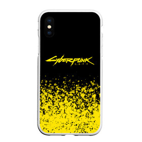 Чехол для iPhone XS Max матовый с принтом Cyberpunk 2077 в Кировске, Силикон | Область печати: задняя сторона чехла, без боковых панелей | cyberpunk 2020 | cyberpunk 2077 | cyberpunk city | e3 | game | logo | samurai | игра | кибер | киберпанк | киберпанк 2077 | киборг | логотип | надпись | фантастика