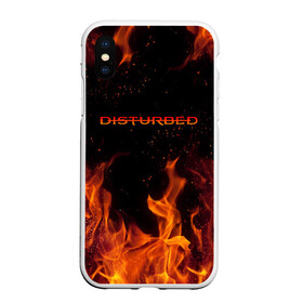 Чехол для iPhone XS Max матовый с принтом DISTURBED (НА СПИНЕ) в Кировске, Силикон | Область печати: задняя сторона чехла, без боковых панелей | Тематика изображения на принте: disturbed | дистурбед