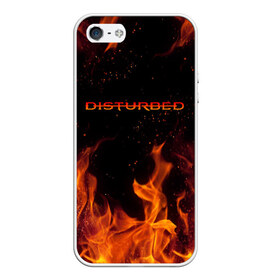 Чехол для iPhone 5/5S матовый с принтом DISTURBED (НА СПИНЕ) в Кировске, Силикон | Область печати: задняя сторона чехла, без боковых панелей | disturbed | дистурбед