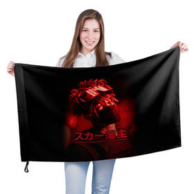 Флаг 3D с принтом Scarlxrd (Фото) в Кировске, 100% полиэстер | плотность ткани — 95 г/м2, размер — 67 х 109 см. Принт наносится с одной стороны | japan | rap | scarlxrd | реп | рэп | скарлорд