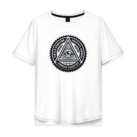 Мужская футболка хлопок Oversize с принтом Новый мировой порядок в Кировске, 100% хлопок | свободный крой, круглый ворот, “спинка” длиннее передней части | всевидящее око | глаз | дельта | доллар | иллюминаты | масонство | масоны