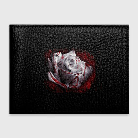 Обложка для студенческого билета с принтом Кровавая роза в Кировске, натуральная кожа | Размер: 11*8 см; Печать на всей внешней стороне | брызги | кровавая роза | кровь | роза | цветы
