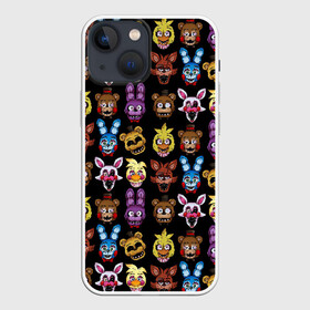 Чехол для iPhone 13 mini с принтом Five Nights at Freddy в Кировске,  |  | 4 | animation | bonnie | chica | fnaf | foxy | freddy | funny | horror | pizza | scary | sfm | бонни | майк | ночей | пять | ужас | фокси | фредди | чика | шмидт