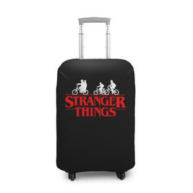 Чехол для чемодана 3D с принтом STRANGER THINGS в Кировске, 86% полиэфир, 14% спандекс | двустороннее нанесение принта, прорези для ручек и колес | stranger things | очень странные дела