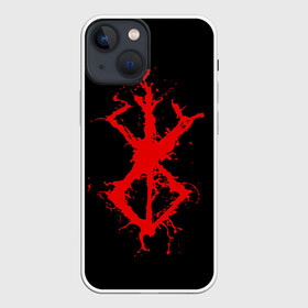 Чехол для iPhone 13 mini с принтом BERSERK logo elements red в Кировске,  |  | anime | anime berserk | berserk | knight | manga | аниме | аниме берсерк | берсерк | манга | рыцарь