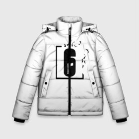 Зимняя куртка для мальчиков 3D с принтом RAINBOW SIX SIEGE в Кировске, ткань верха — 100% полиэстер; подклад — 100% полиэстер, утеплитель — 100% полиэстер | длина ниже бедра, удлиненная спинка, воротник стойка и отстегивающийся капюшон. Есть боковые карманы с листочкой на кнопках, утяжки по низу изделия и внутренний карман на молнии. 

Предусмотрены светоотражающий принт на спинке, радужный светоотражающий элемент на пуллере молнии и на резинке для утяжки | 6 | outbreak | rainbow | rainbow six siege | six | tom clancys | радуга осада | том кленсис