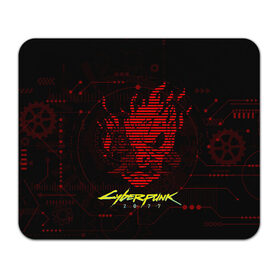 Коврик для мышки прямоугольный с принтом CYBERPUNK 2077 - Самурай в Кировске, натуральный каучук | размер 230 х 185 мм; запечатка лицевой стороны | 2077 | cyber | cyberpunk | demon | glitch | keanu | logo | punk | reeves | samurai | symbol | team | trauma | глитч | демон | киану | кибер | киберпанк | клан | лого | логотип | огонь | панк | ривз | самурай | символ