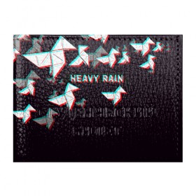 Обложка для студенческого билета с принтом Heavy Rain (Glitch). в Кировске, натуральная кожа | Размер: 11*8 см; Печать на всей внешней стороне | 3d | game | glitch | heavy rain | геометрия | глитч | игра | надпись | оригами | хеви рейн