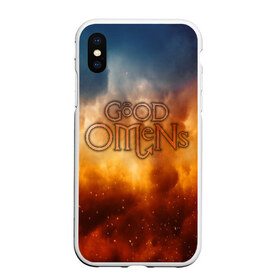 Чехол для iPhone XS Max матовый с принтом Good Omens в Кировске, Силикон | Область печати: задняя сторона чехла, без боковых панелей | good | omens | sheen | tennant | азирафель | ангел | благие знамения | демон | кроули | падший | теннант | шин